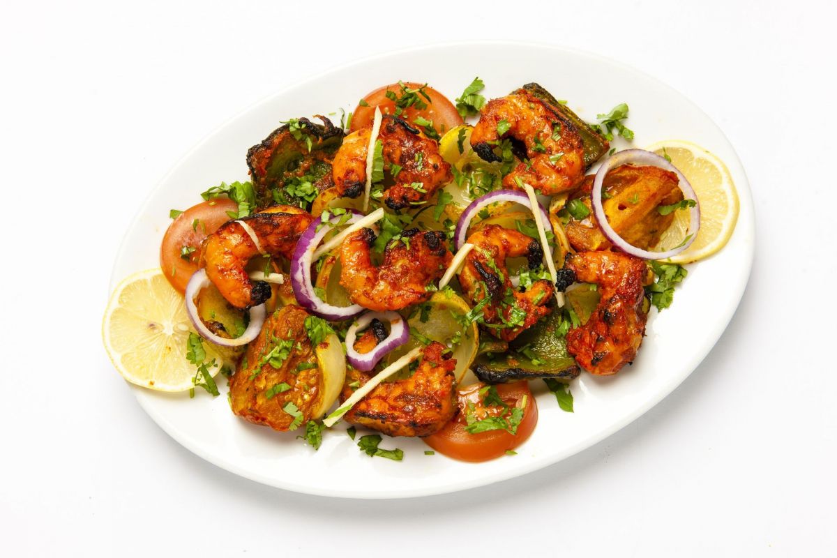 King prawn shashlick