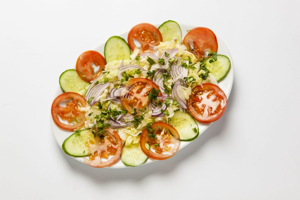 Vegetable salad with olives